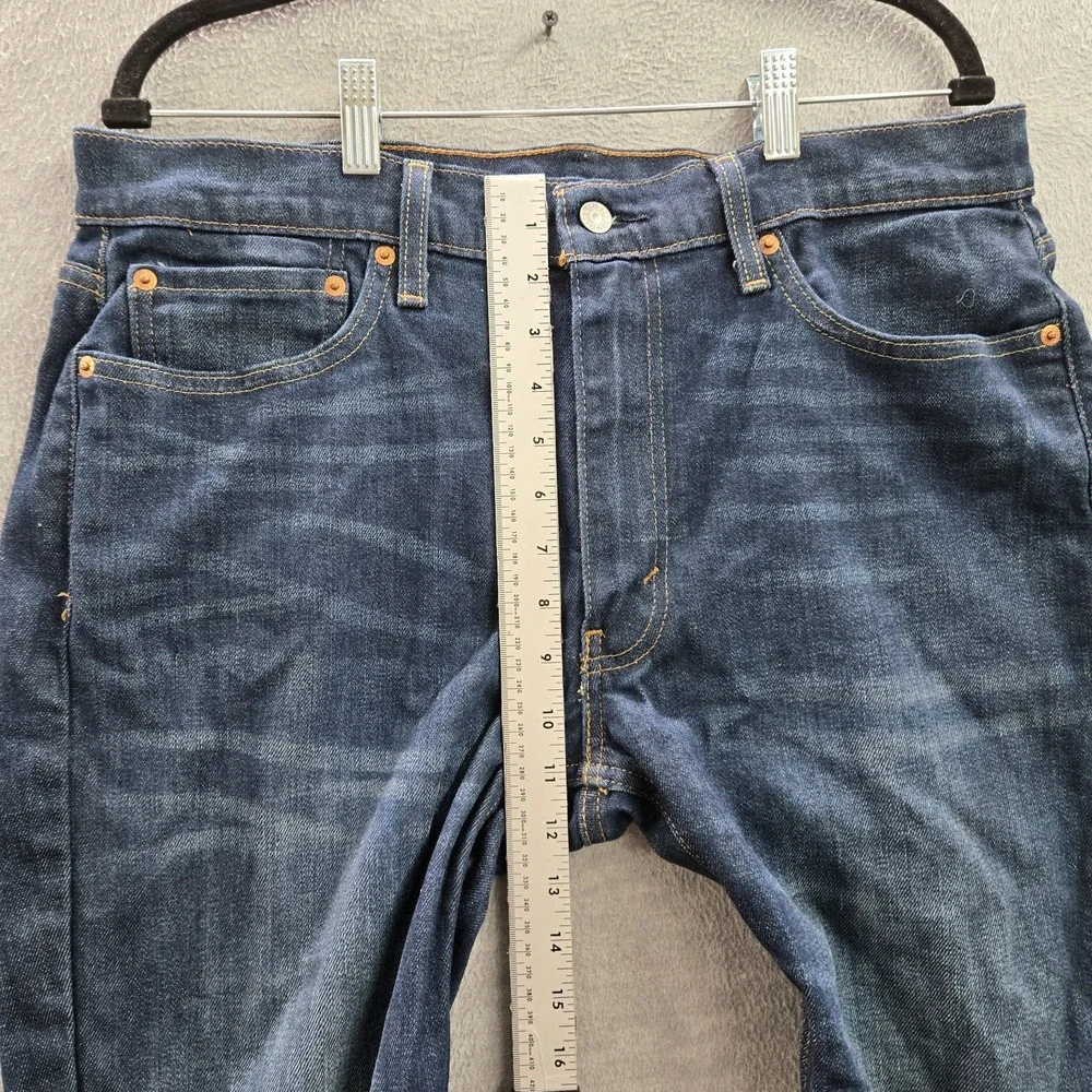 Levi's 514 Men Jeans 36X34 Blue Denim Straight Fit Logo 32